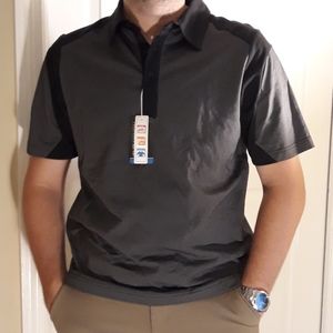 NWT North End Black and Gray Polo